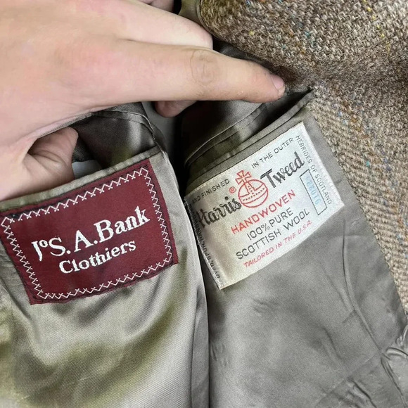 Classic Houndstooth Blazer Harris Tweed - Picture 5 of 7